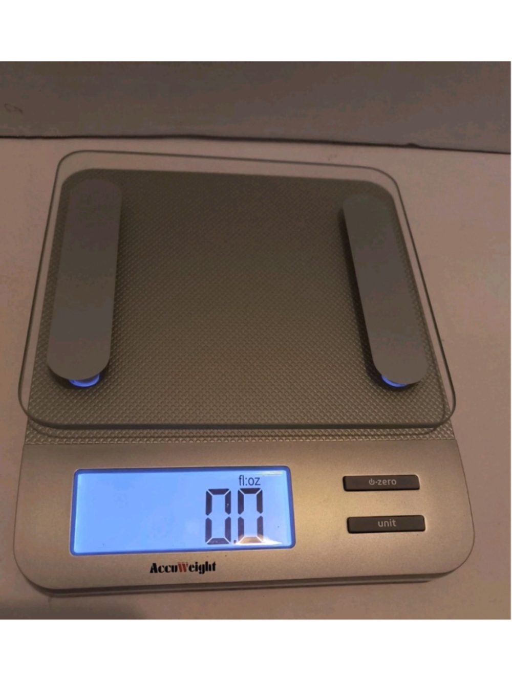 AccuWeight Digital Kitchen Scale AW-KS005WS 11lb/5kg Glass Top - Open Box / New